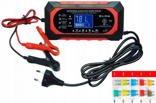  RADDRIZZATORE AUTOMATICO PER AUTO CON FUNZIONE RIPARAZIONE BATTERIE 12V 24V 8A