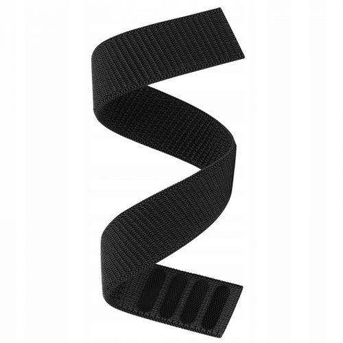  CINTURINO IN VELCRO IN NYLON NERO PER GARMIN, FENIX, SOLAR 22MM