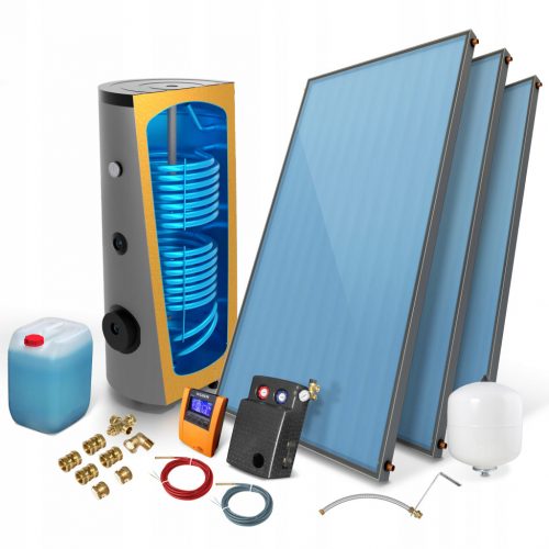  Set solare collettore solare 3 x ECO 2.5 con serbatoio da 400 l.