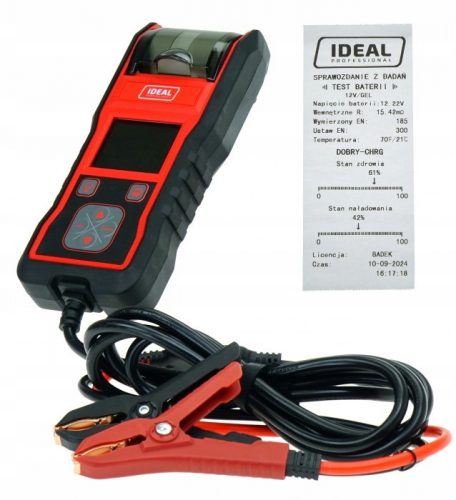  Tester Batteria Avanzato Con Stampante IDEAL BDT4000A 6V 12V + RULLO