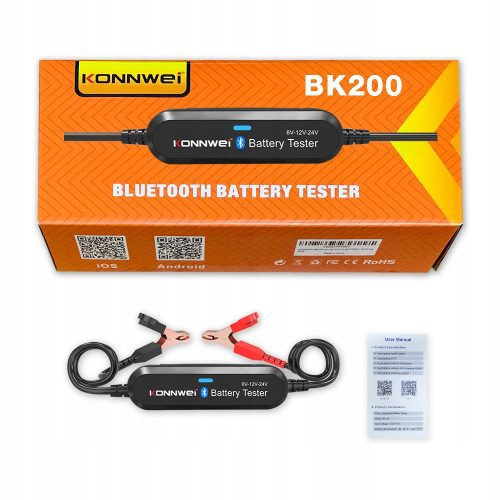  TESTER BATTERIA BLUETOOTH KONNWEI 6V 12V 24V BT 5.0 BK200 CE