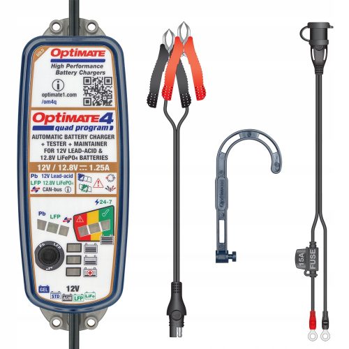  CARICABATTERIE OPTIMATE PROGRAMMA OPTIMATE 4 QUAD 12V 1,25A, 4-60AH A