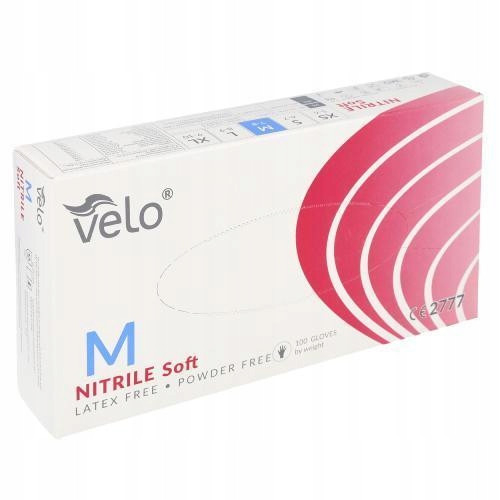  Velo Nitrile Soft Guanti in nitrile senza polvere M, 100 pz.