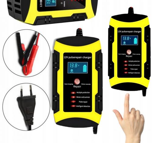  RADDRIZZATORE AUTOMATICO A BATTERIA LCD 12V 6A