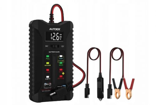  Tester digitale per batteria auto Autder 12V/24V con display