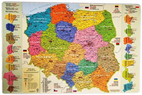  Pad - Mappa amministrativa della Polonia + altri dati - Preciso - qualità