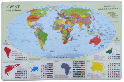 Sottomano - Mappa politica del mondo con dati