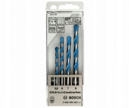  Set di punte BOSCH Multi Construction CYL-9 4 pz