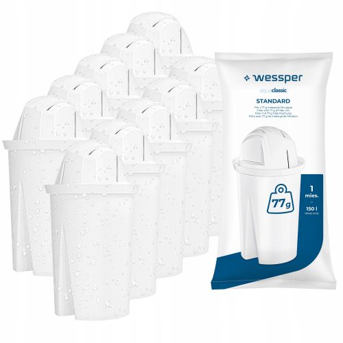  Inserto filtro per la caraffa Wessper aquaclassic STANDARD 10 pz.