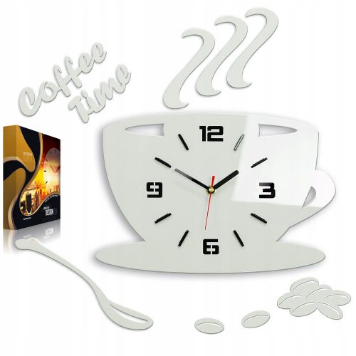 Orologio da parete ModernClock bianco, nero 64 cm