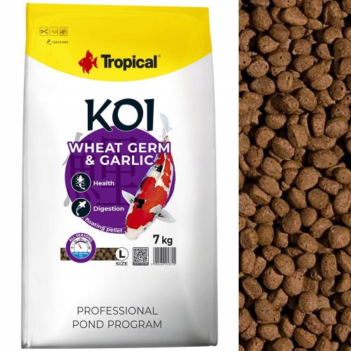  Tropical Koi Germe di Grano e Aglio Mangime per pesci in pellet 7 kg