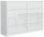  Cassettiera Meble Masztalerz POLA P 138,6 x 40 x 102 cm bianco lucido