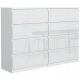  Cassettiera Meble Masztalerz POLA P 138,6 x 40 x 102 cm bianco lucido