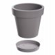  Vaso da fiori Prosperplast 39 cm x 39 x 36,1 cm diametro 30,5 cm plastica tonalità grigio e argento