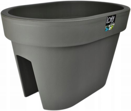  Vaso da fiori Prosperplast 39,6 cm x 26,6 x 25 cm diametro 39,5 cm plastica tonalità grigio e argento