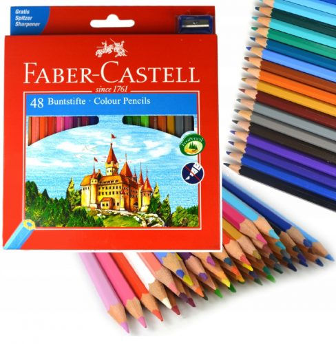  Faber-Castell Matite Pastelli 48 pz + Gomma LYRA Multicolor 1 pz.