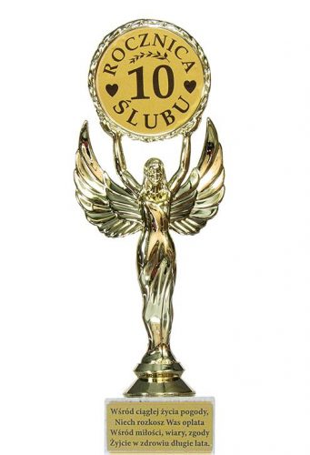 Una statuetta con la propria iscrizione e una dedica regalo