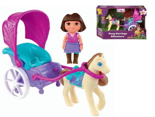  SET CARROZZA FISHER PRICE DORA con CAVALLO