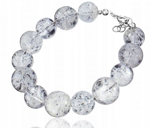  Bracciale Arande in argento con cristalli, 19 cm. 925