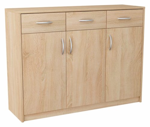  Cassettiera 3D3S SONOMA OAK, 110 cm, cassetti, ripiano