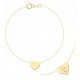  BRACCIALE A GAMBA CON CUORE IN ORO CELEBRITY 333