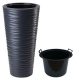  Vaso da fiori Form-Plastic 35 cm x 35 x 68,5 cm diametro 34,5 cm plastica nera