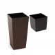  Vaso da fiori Lamela 25 cm x 25 x 46,5 cm diametro 25 cm plastica nera, sfumature di marrone e beige