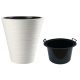  Vaso da fiori Form-Plastic 29,5 cm x 29,5 x 33,5 cm diametro 29,5 cm plastica bianca