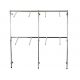 Scaffale da negozio, tubo ovale, 1,8 m, grucce, supporti, C1