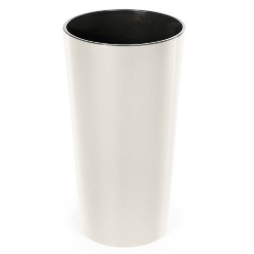  Vaso da fiori Lamela 25 cm x 25 x 46,5 cm diametro 25 cm in plastica crema