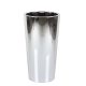  Vaso Euro3plast 33 cm x 33 x 61 cm diametro 33 cm plastica cromata, sfumature di grigio e argento