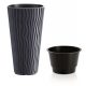  Vaso da fiori Prosperplast 30 cm x 30 x 53 cm diametro 30 cm plastica nera