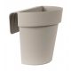  Vaso da fiori Euro3plast 25 cm x 20 x 23 cm in plastica, sfumature di marrone e beige, sfumature di grigio e argento