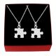  COLLANA DELL'AMICIZIA PUZZEL ARGENTO 925 SET DA 2