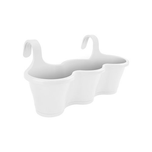  Vaso da fiori Elho 53 cm x 27 x 26 cm, plastica bianca