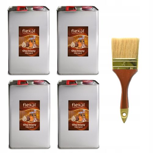 Flexol olio di lino per legno, incolore, 4x5 l