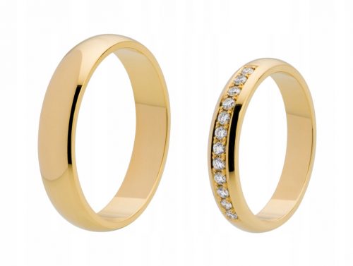  FEDI NUZIALI IN ORO 585 con 12 DIAMANTI 0.18ct