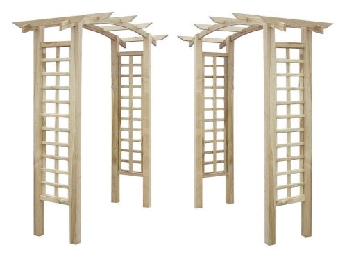 Pergolato - Pergola in legno PERGOLA AD ARCO IN LEGNO PERGOLA FIORIERA GRIGLIA ARCO 210 cm + Guanti Keilor DRAGON taglia 9 - L 1 paio