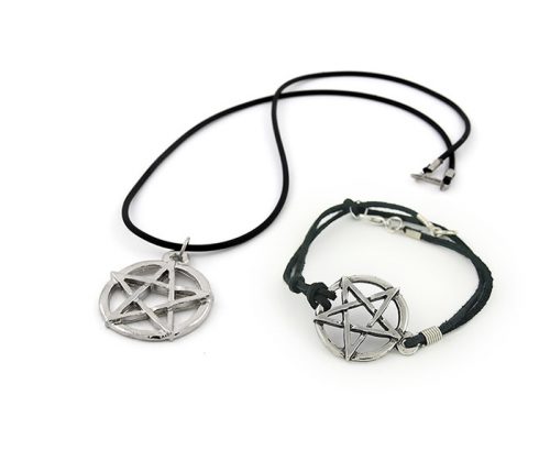  SET PENTAGRAMMA - COLLANA E BRACCIALE