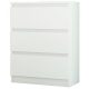  Cassettiera moderna Mobene 70 x 40 x 76 cm bianco opaco