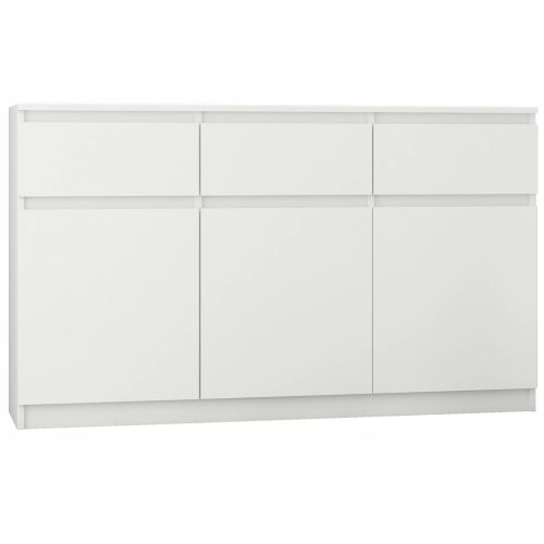 Cassettiera moderna Mobene 120 x 40 x 98 cm bianco opaco