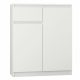  Cassettiera moderna Mobene 80 x 40 x 98 cm bianco opaco