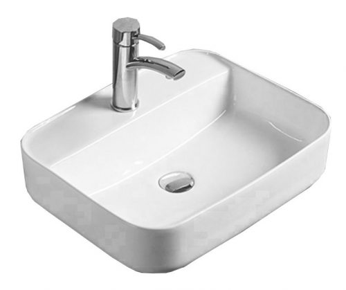 Lavabo da appoggio rettangolare Mexen Alba