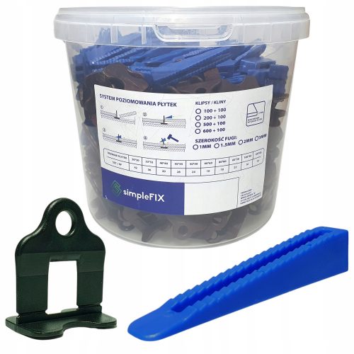 Morsetti/clip per livellamento piastrelle Simplefix 600 pz.