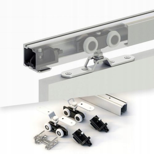 Sistema per porte scorrevoli a parete e soffitto Tycho Lunghezza guida 250 cm 2,5 m