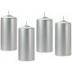  Candele decorative ARGENTO, 4 pezzi, Comunione