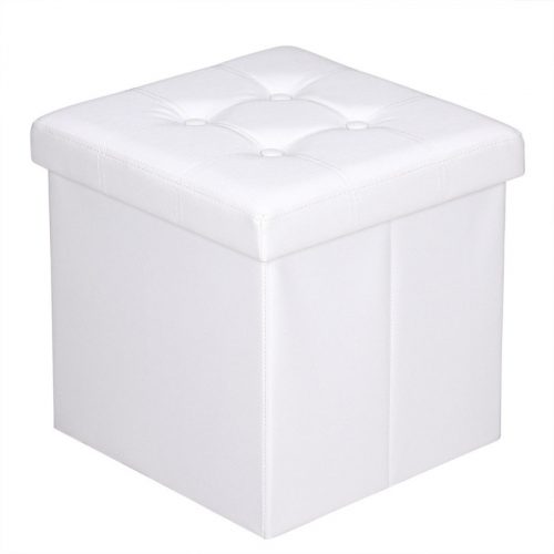  Pouf imbottito Wide Decor ART-1382 38x38x38 cm bianco