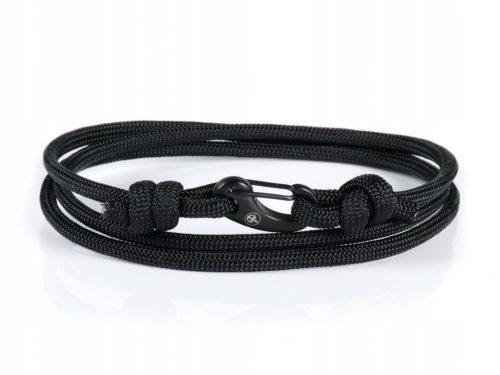  Bracciale da uomo in argento, 67 cm, nero