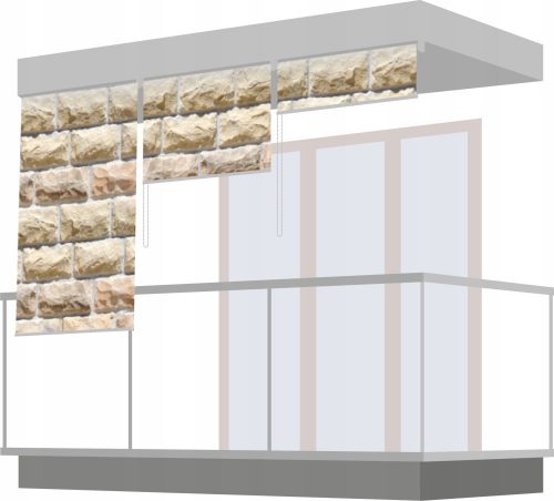  Oscurante per balcone da terrazzo, dimensioni 126x150