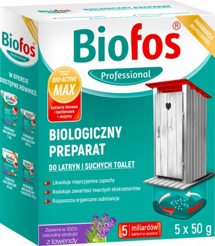  Preparato Biofos per latrine e toilette a secco 250 g